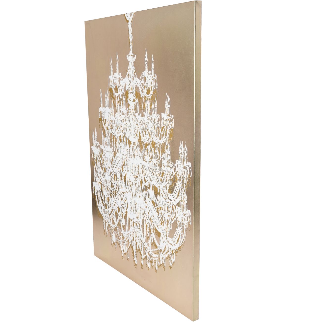Chandelier Gold Foiled Canvas 140x100cm The Libra Company