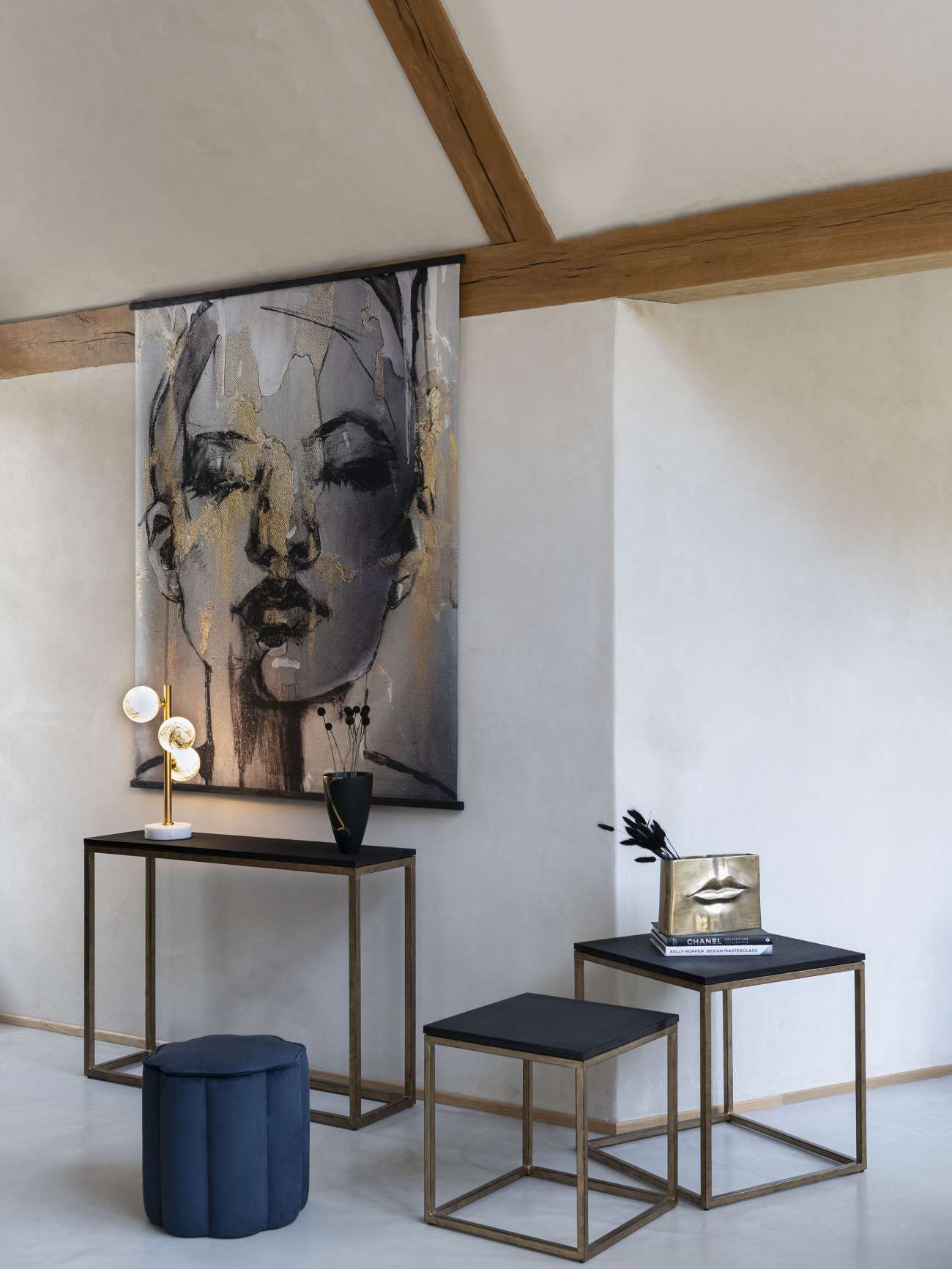 Sketched Female Figure Velvet Hanging Wall Art, 140 x 170cm The Libra