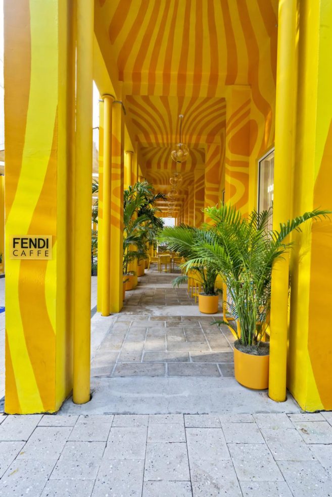 Fendi’s Miami cafe is awash in swirling colour The Spaces