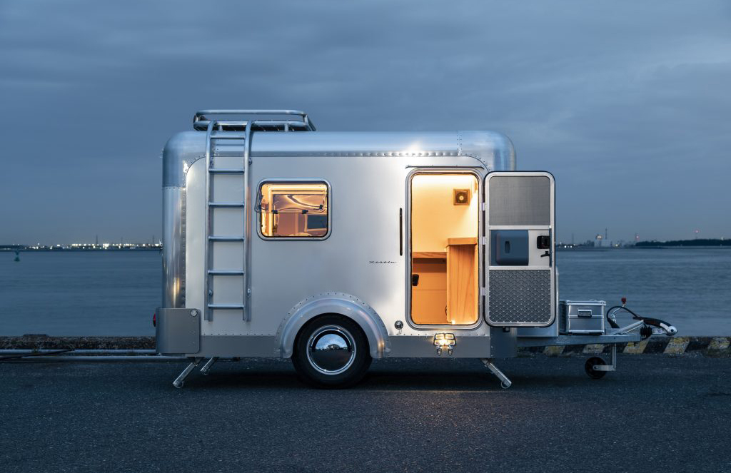 This compact Japanese caravan is a new take on the classic aluminium