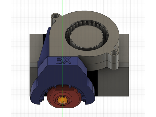 Biqu Bx H2 Extruder Front Mount 5015 Fan Duct By Eight Heads Thingiverse