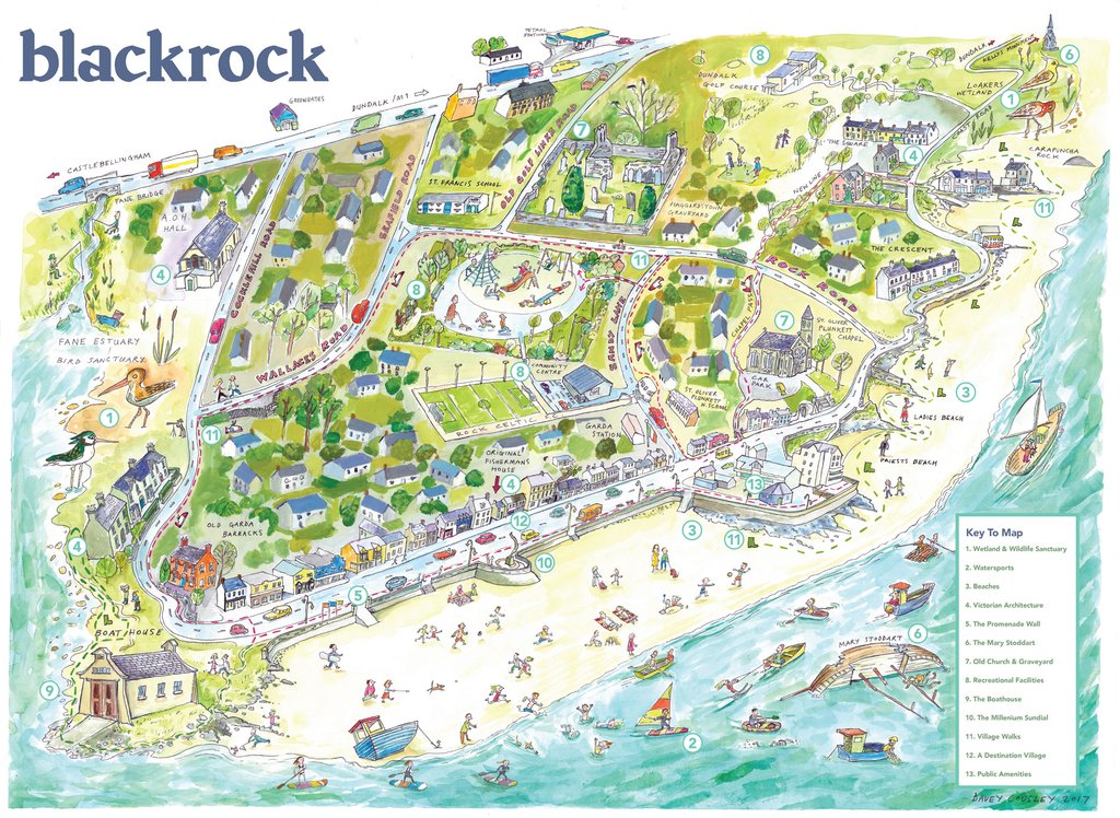 Map Visit Blackrock Village Co. Louth in Ireland