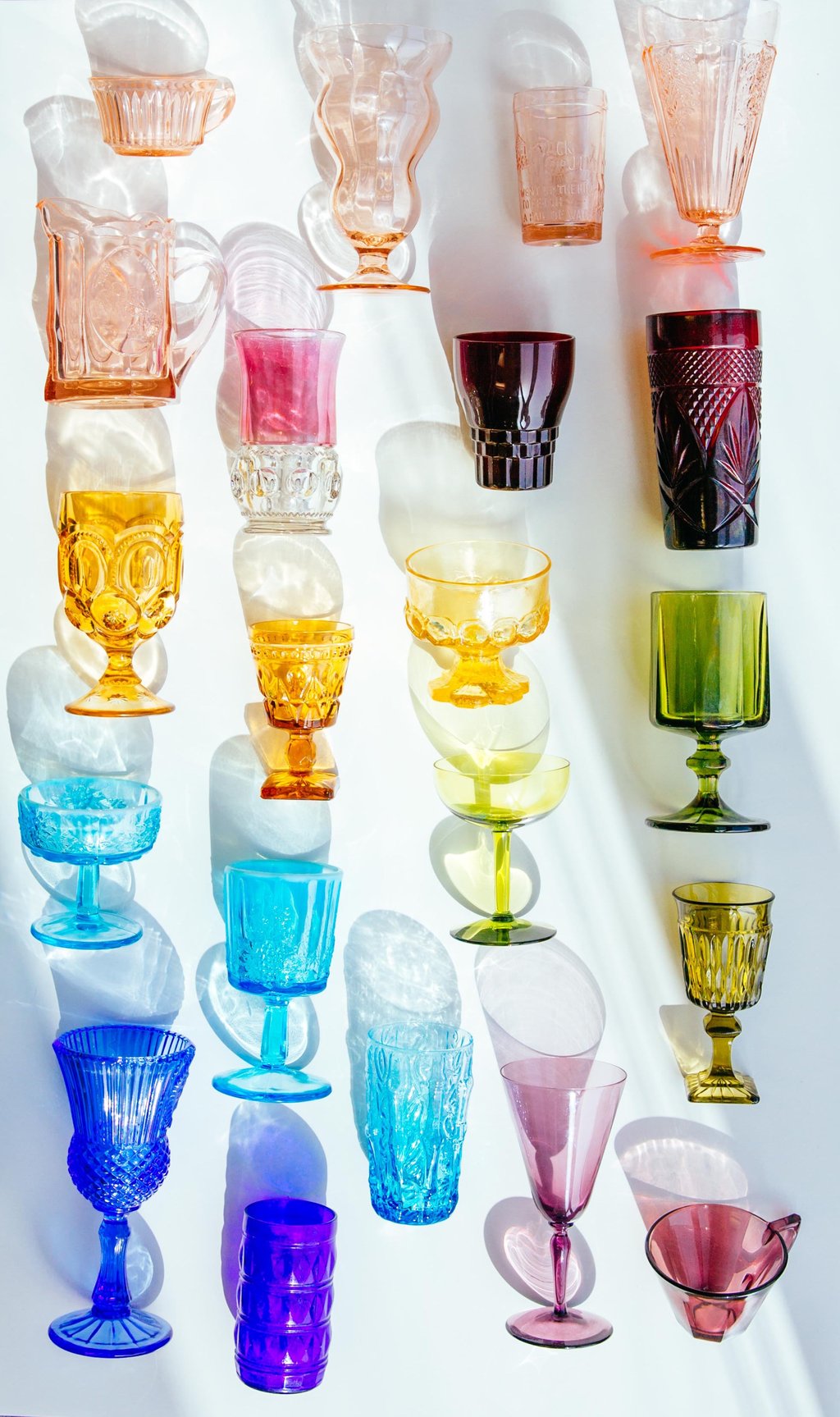 Start a colored glassware collection by treasure hunting local vintage