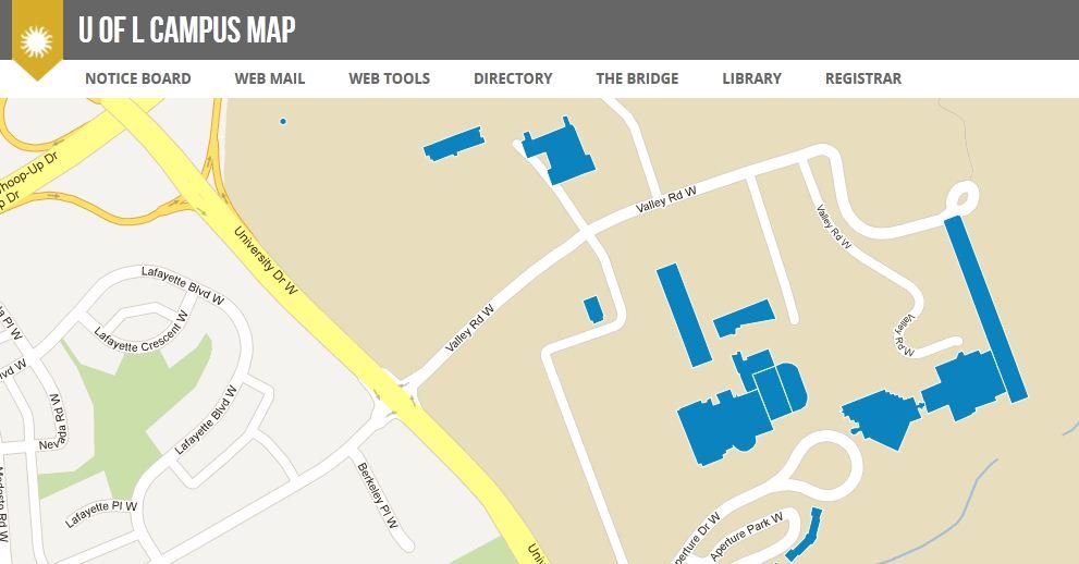 University Of Lethbridge Map University of Lethbridge Campus Map