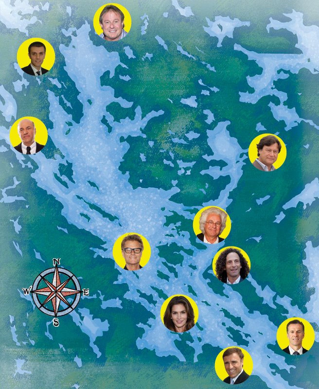 Which celebrities cottage on Lake Joseph?