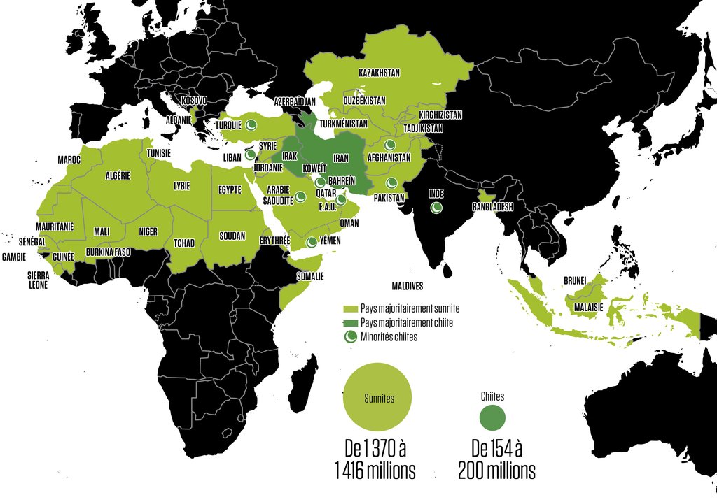 CARTE. Arabie saoudite Iran la crainte d'une escalade régionale