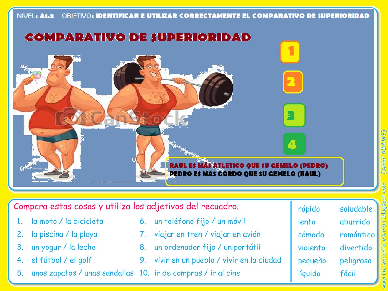 COMPARATIVO DE SUPERIORIDAD