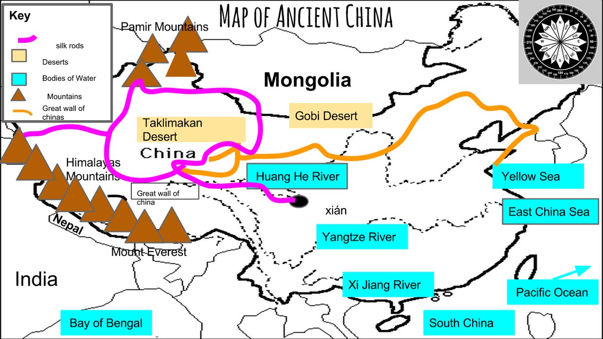 Ancient China Vs Modern China Map Remix of "Map Of Ancient China"
