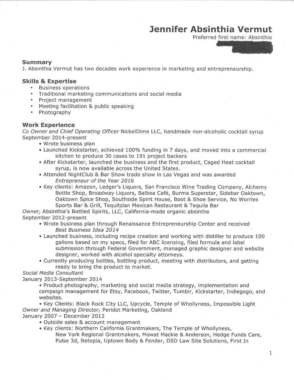 Learn From an Accepted MBA Applicant's Resume Top