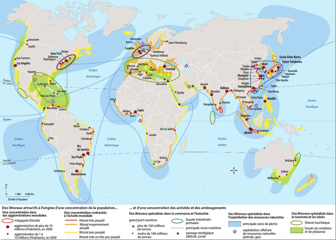 Les Littoraux dans le monde