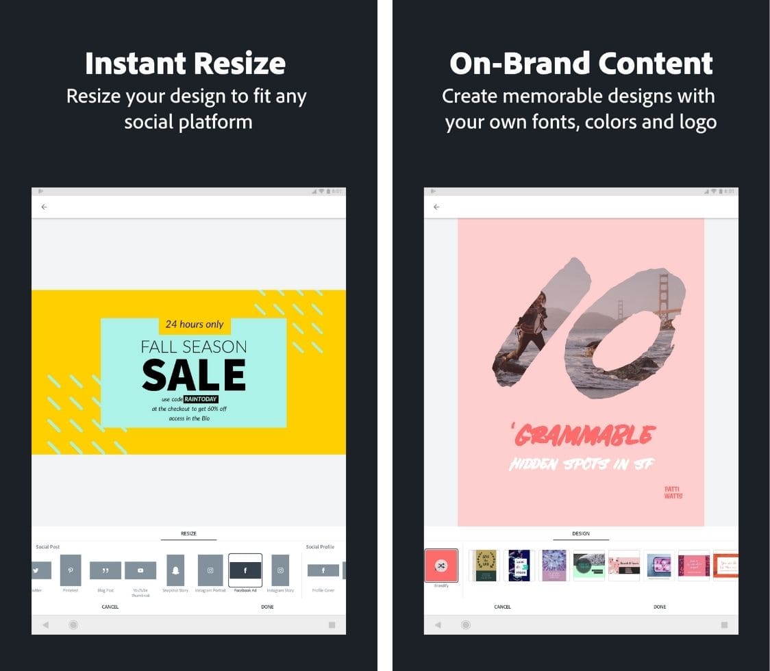 Adobe Spark Post Mod Apk v6.7.0 (Premium Unlocked) Download