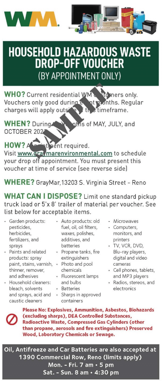 Waste Management to offer free household hazardous waste disposal