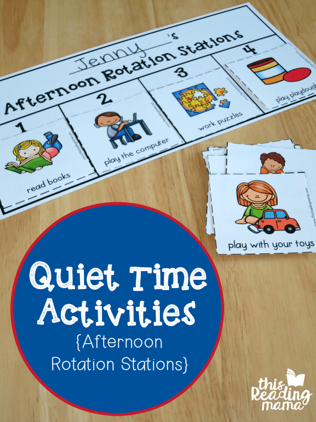 Quiet Time Activities Afternoon Rotation Stations This Reading Mama