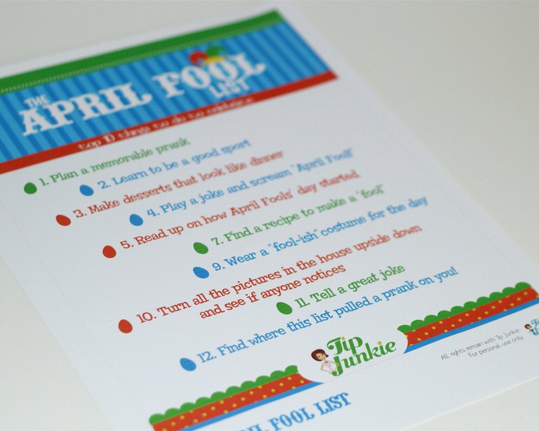 10 Fun Ways to Celebrate April Fool’s Day {free printable} Tip Junkie