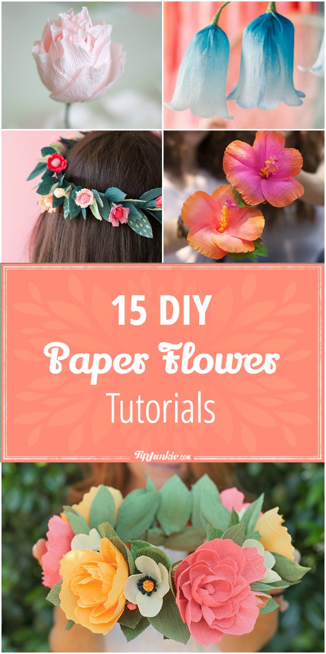 I wanted to create something unique and beautiful. 15 DIY Paper Flower Tutorials | Tip Junkie