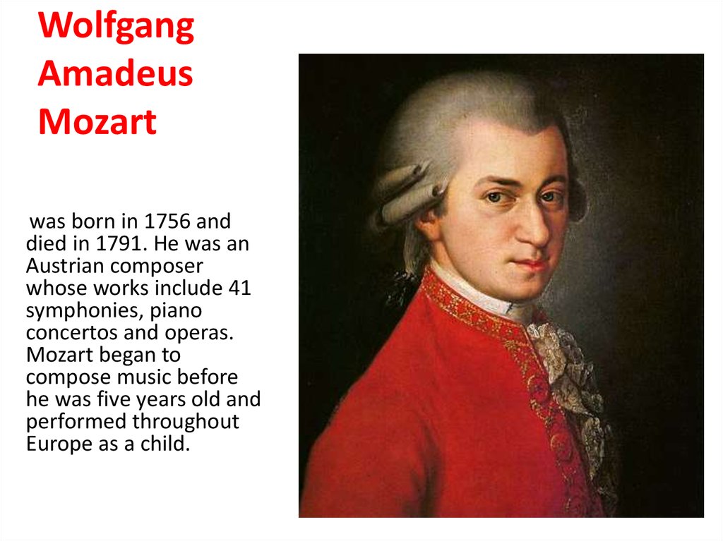 Wolfgang Amadeus Mozart As A Teenager