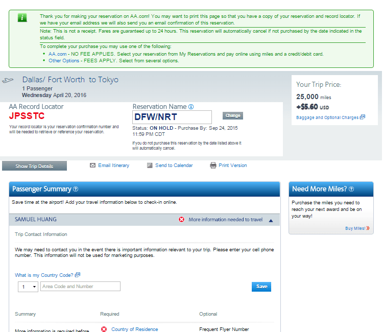 American AAdvantage TopMiles