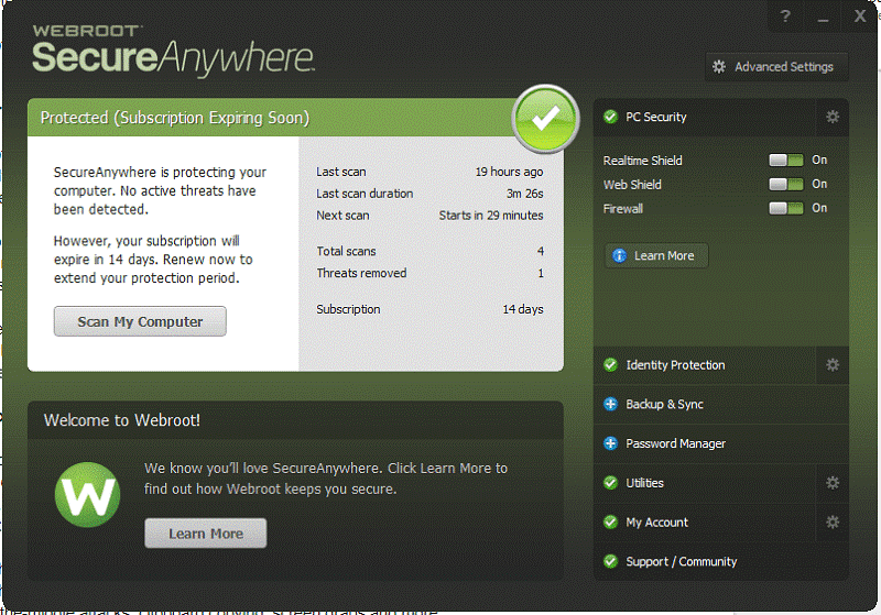 root SecureAnywhere AntiVirus Top Ten Best Software