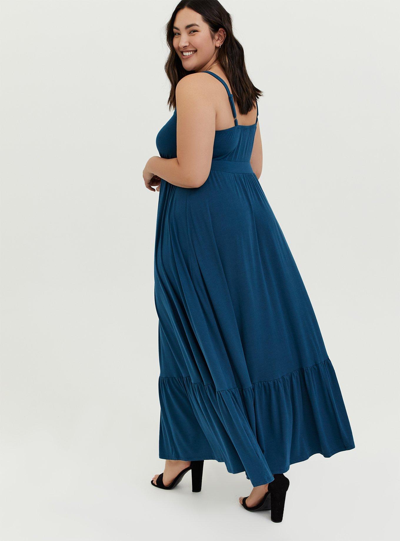 Plus Size Navy Jersey Maxi Dress Torrid