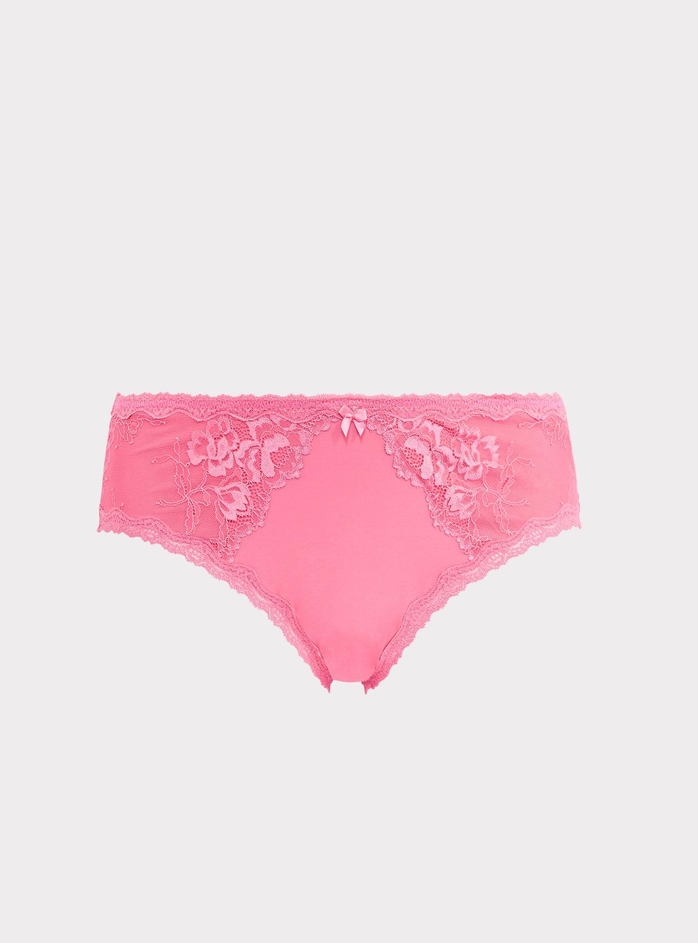 Plus Size Microfiber And Lace MidRise Hipster Panty Torrid