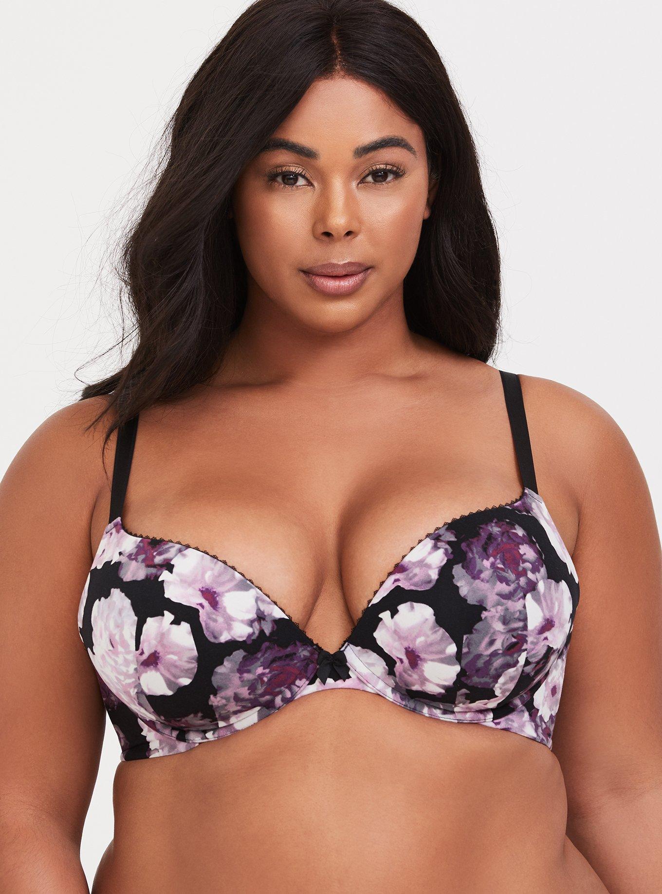 Plus Size Torrid Curve Body Plunge PushUp Straight Back Bra Torrid