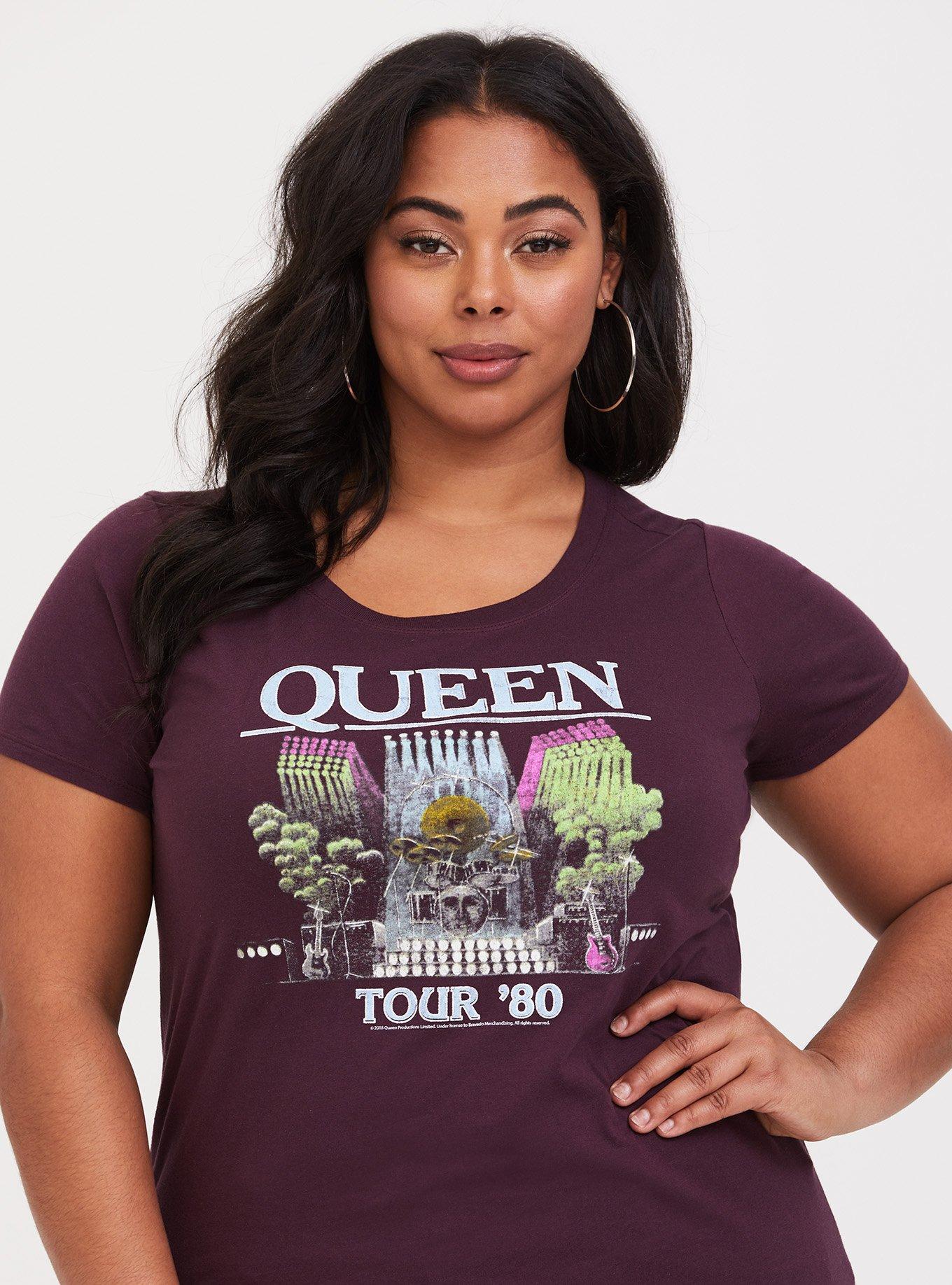 Plus Size Queen Burgundy Crew Tee Torrid