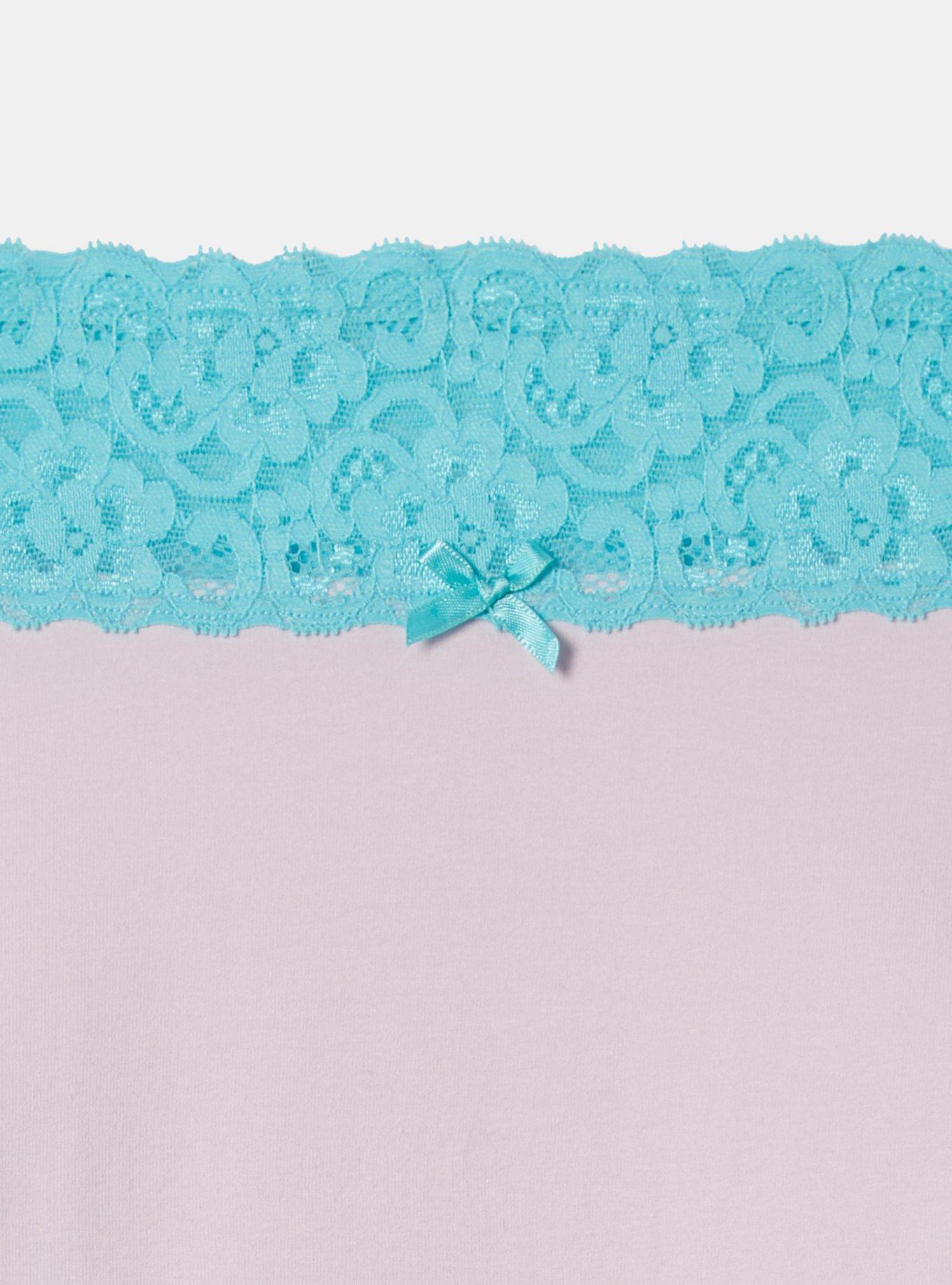 Plus Size Cotton MidRise Brief Lace Trim Panty Torrid