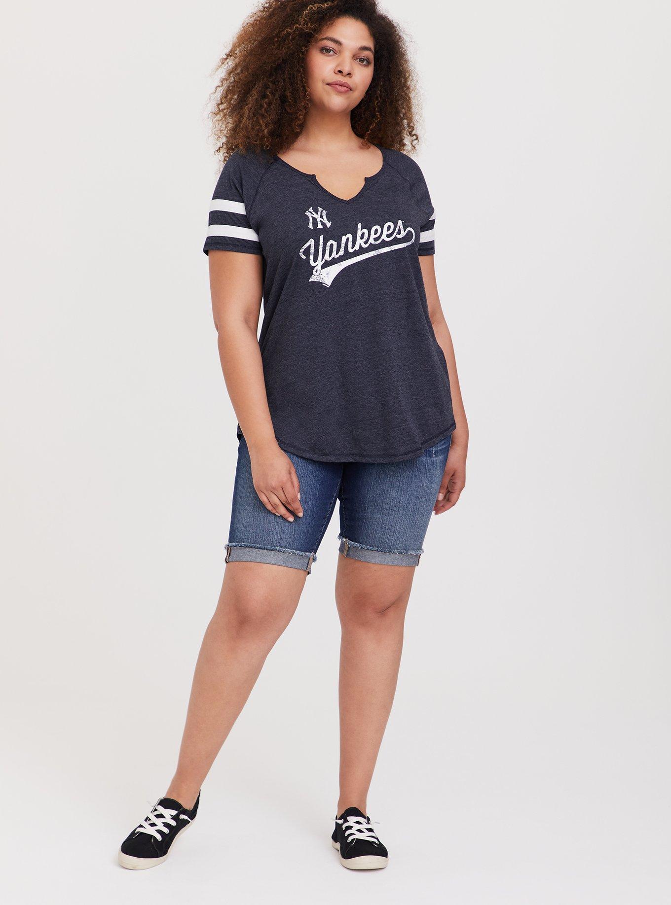 Plus Size MLB New York Yankees Navy Triblend Tee Torrid