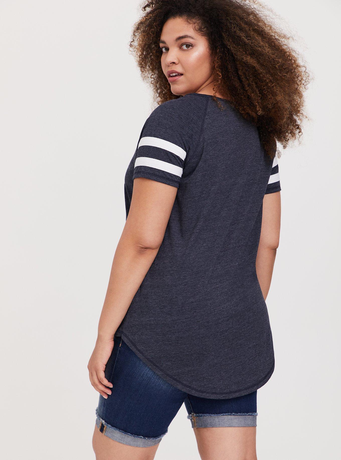 Plus Size MLB New York Yankees Navy Triblend Tee Torrid