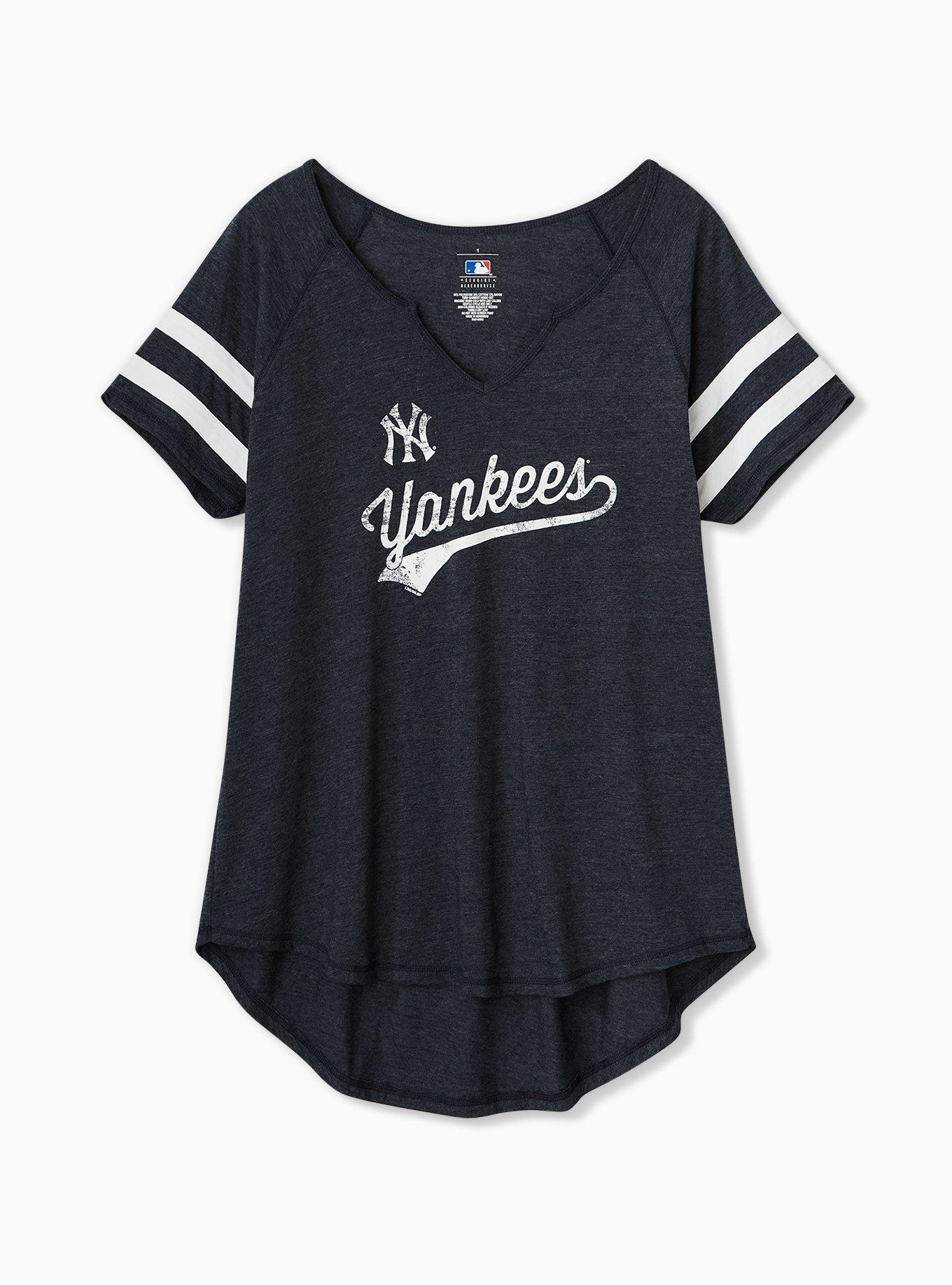Plus Size MLB New York Yankees Navy Triblend Tee Torrid