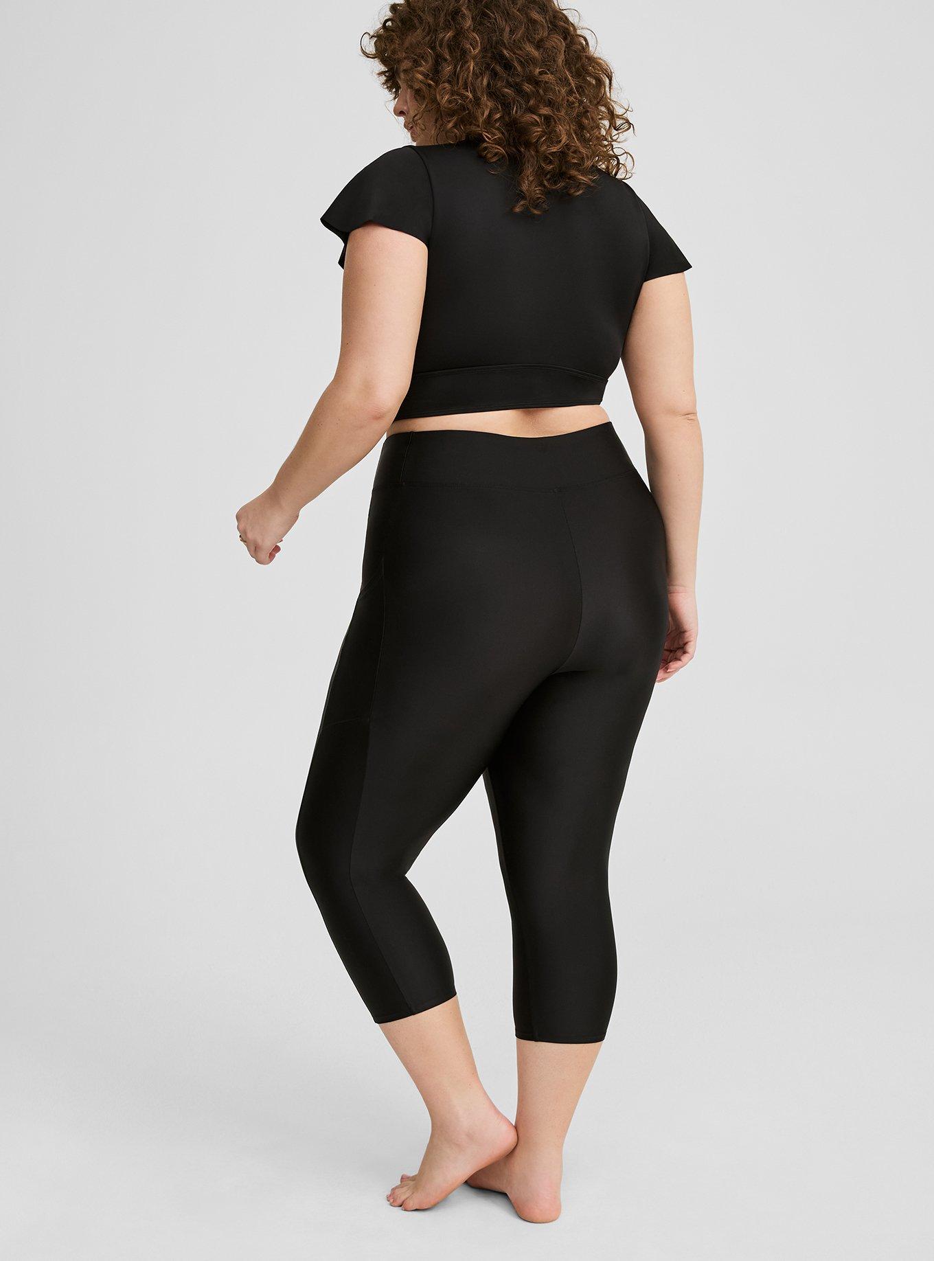 Plus Size HighRise Pocket Capri Swim Legging Torrid