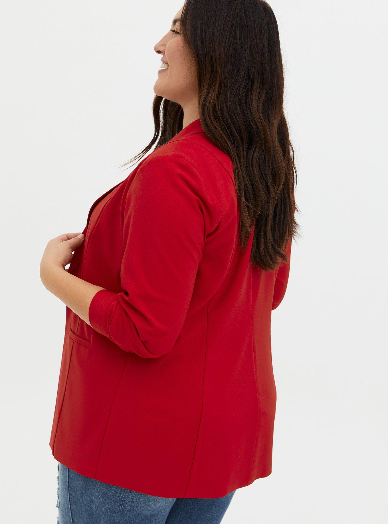 Plus Size Studio Crepe Classic Shawl Collar Blazer Torrid