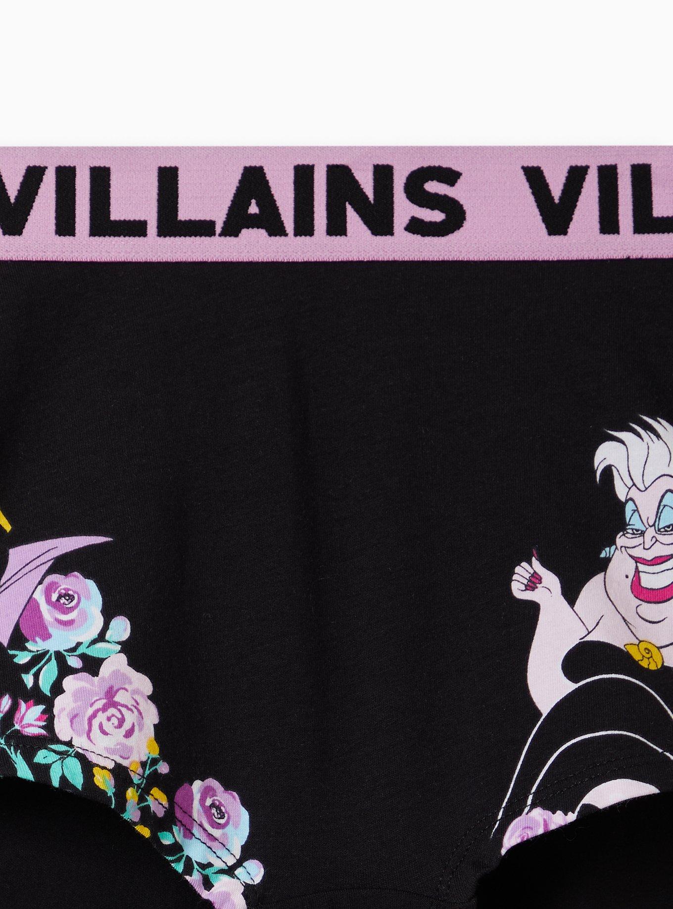 Plus Size Disney Villains Boyshort Cotton Panty Black Torrid