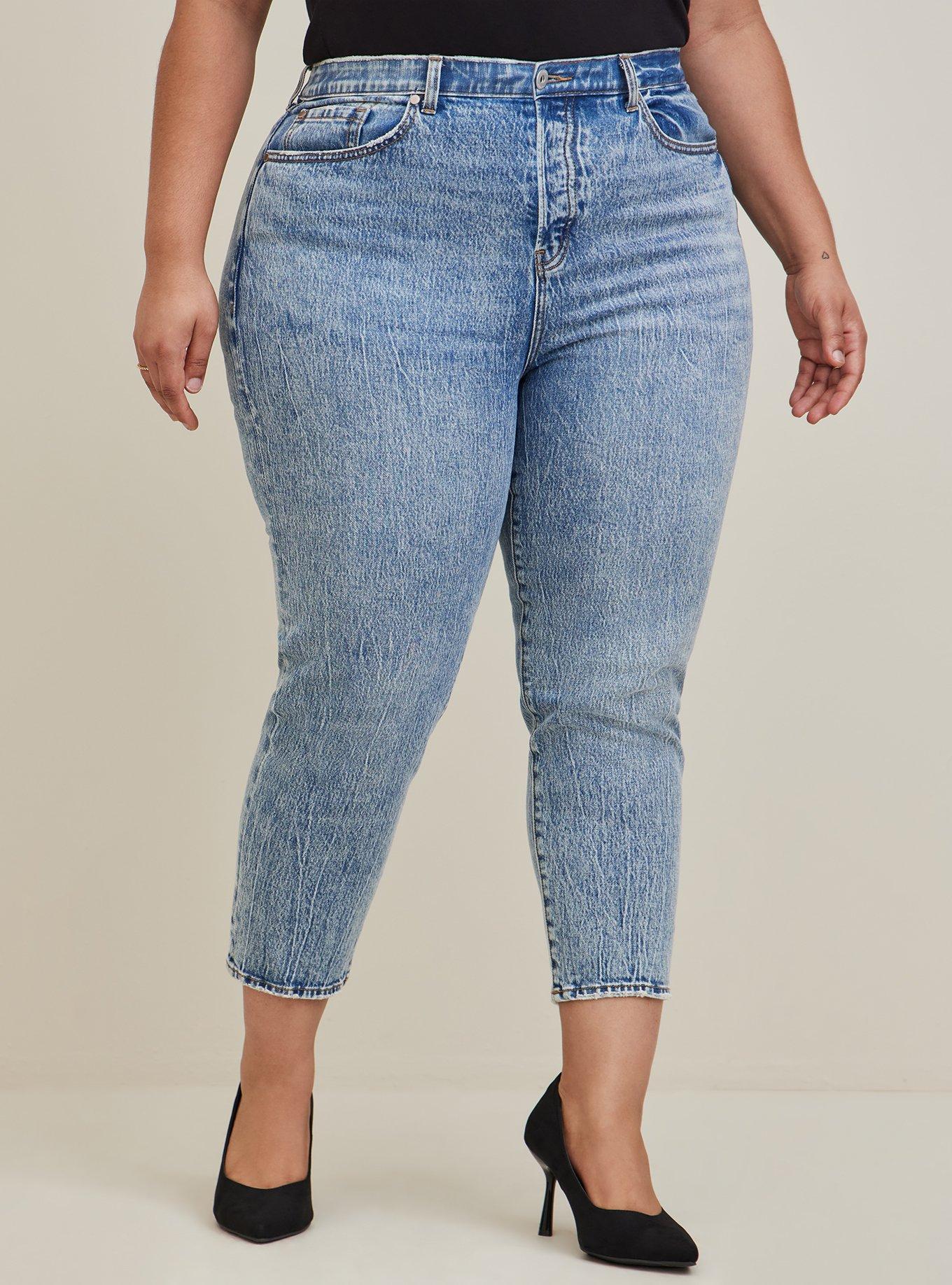 Plus Size Mom Jean Straight Premium Classic Denim HighRise Jean Torrid