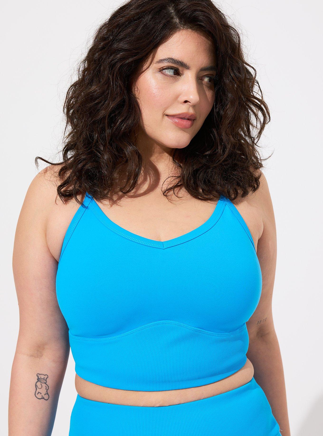 Plus Size LowImpact Wireless Rib Trim Active Sports Bra Torrid