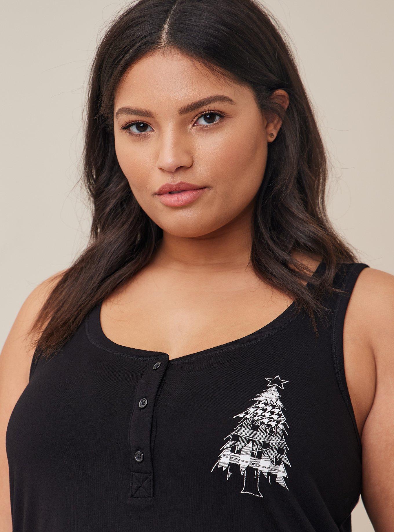 Plus Size Super Soft Henley Sleeveless Sleep Tank Torrid