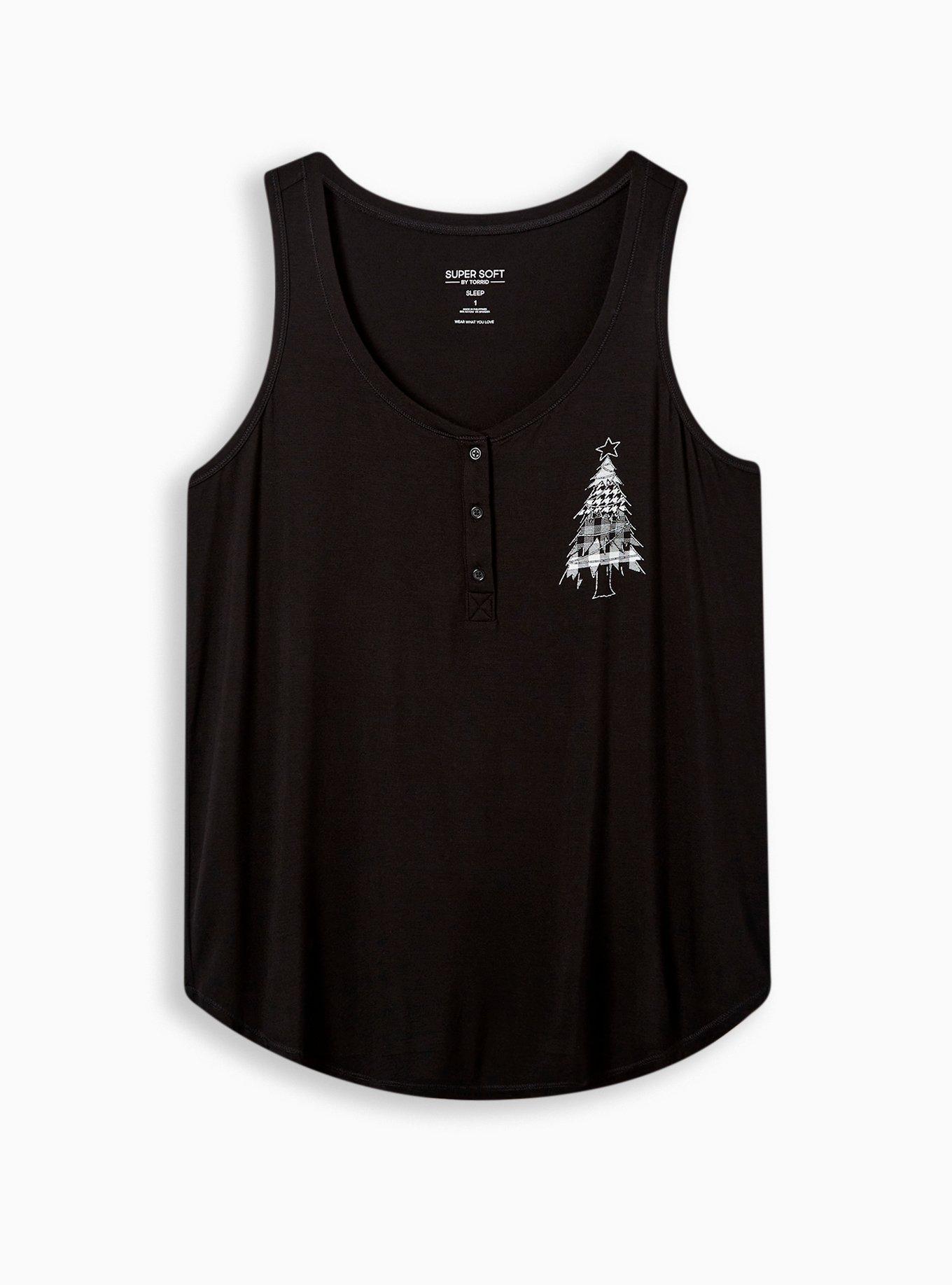 Plus Size Super Soft Henley Sleeveless Sleep Tank Torrid