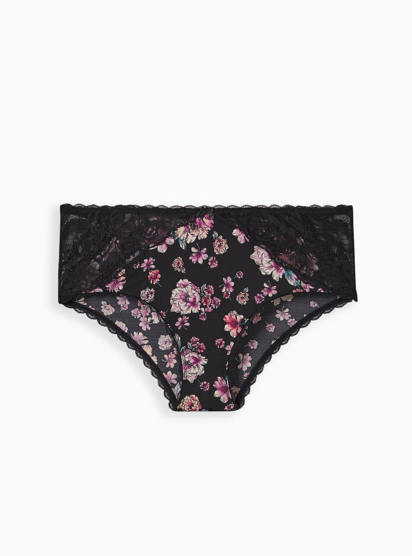 Plus Size Microfiber And Lace MidRise Hipster Panty Torrid