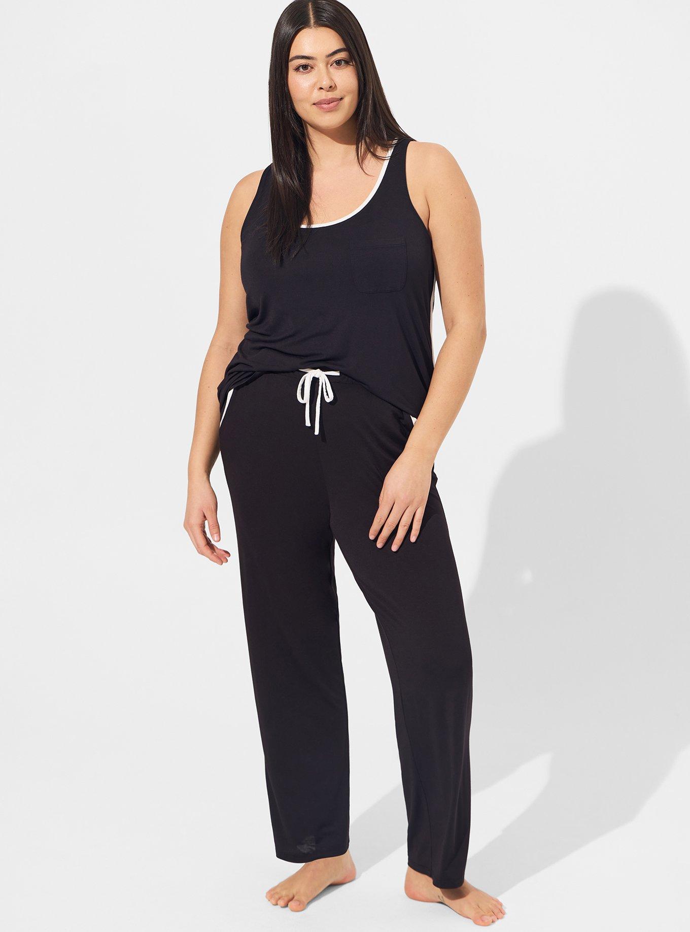 Plus Size Sleep Tank Super Soft Bamboo Black Torrid
