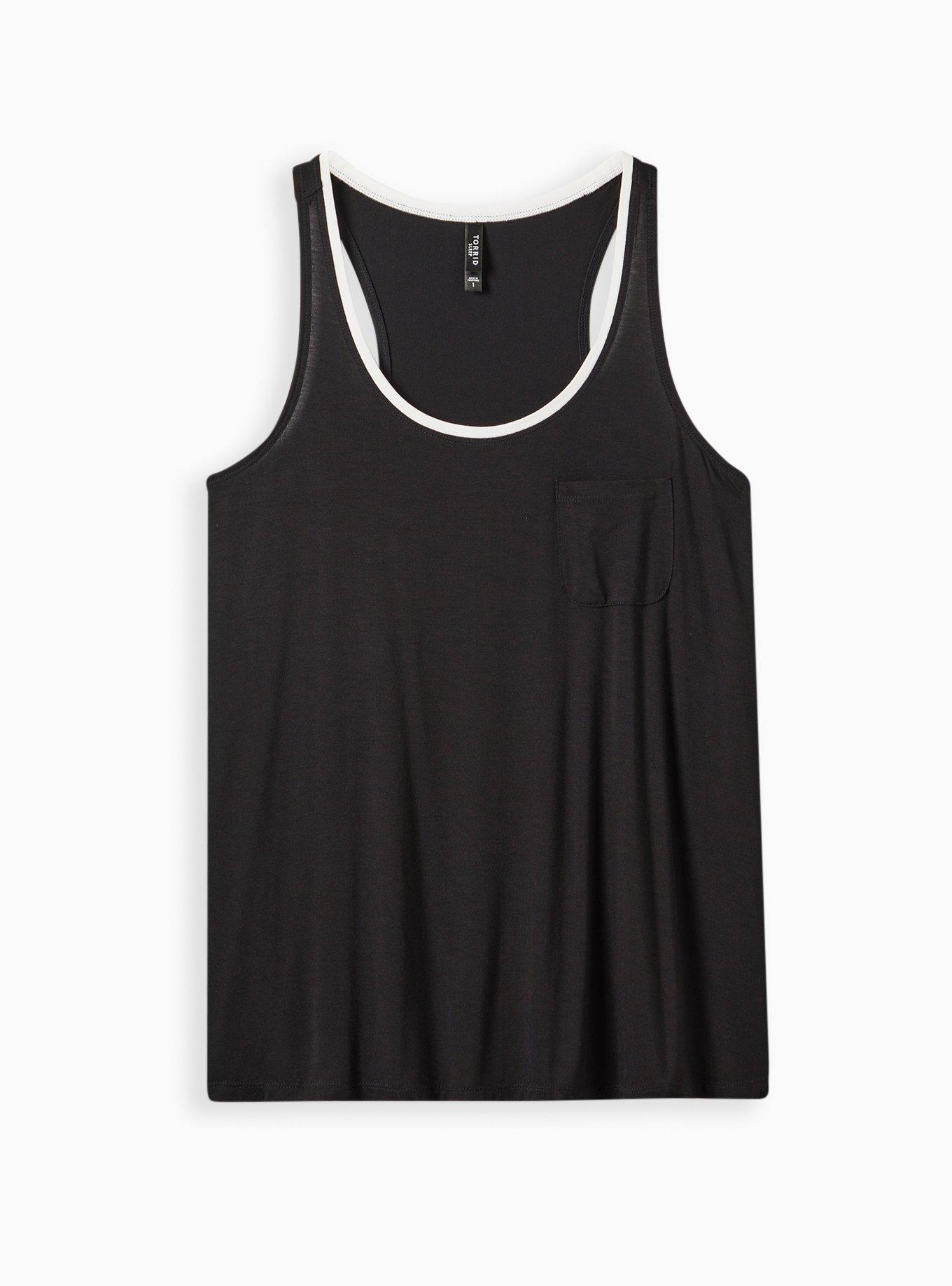 Plus Size Sleep Tank Super Soft Bamboo Black Torrid