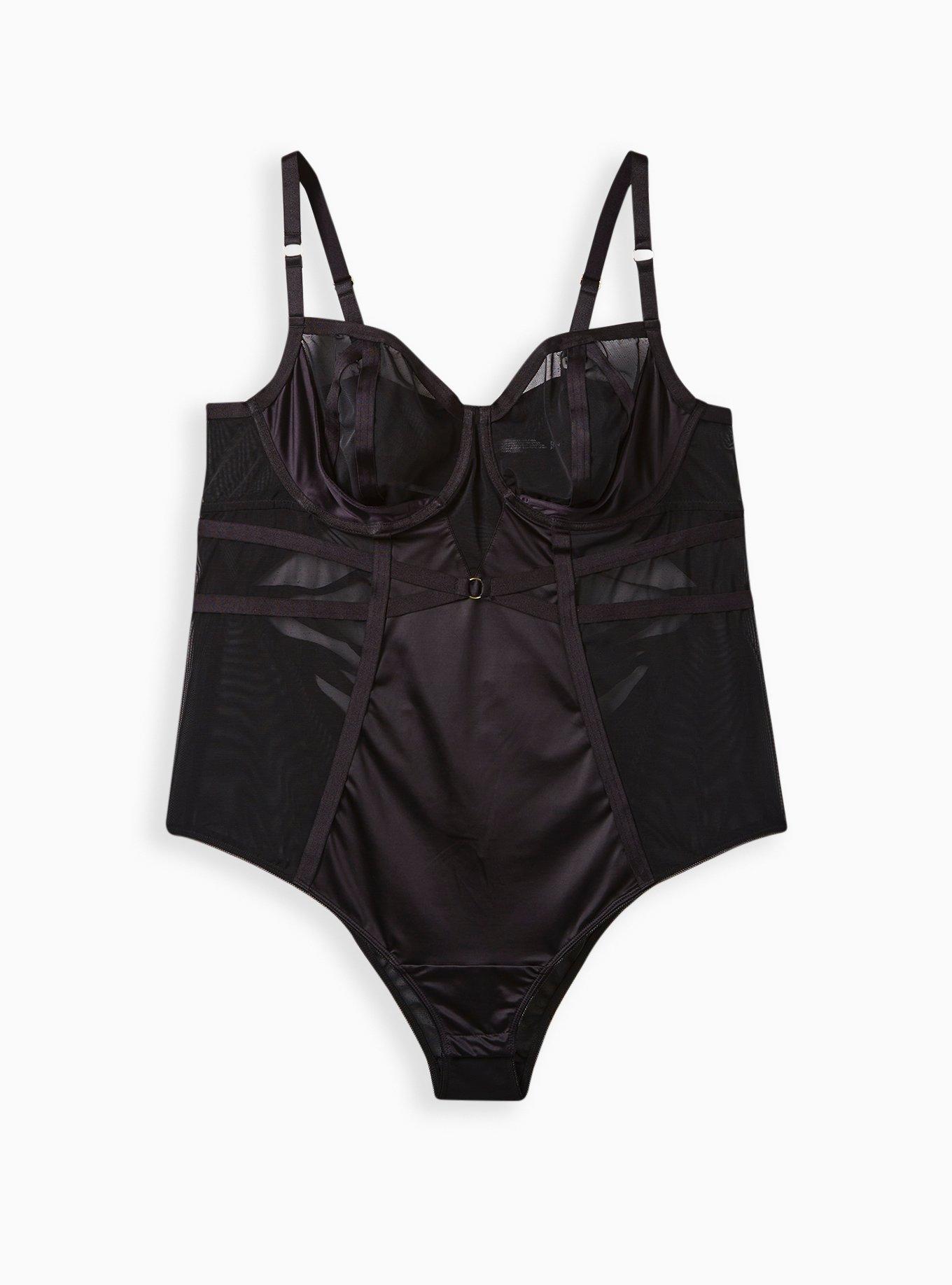 Plus Size Satin And Lace Bodysuit Torrid