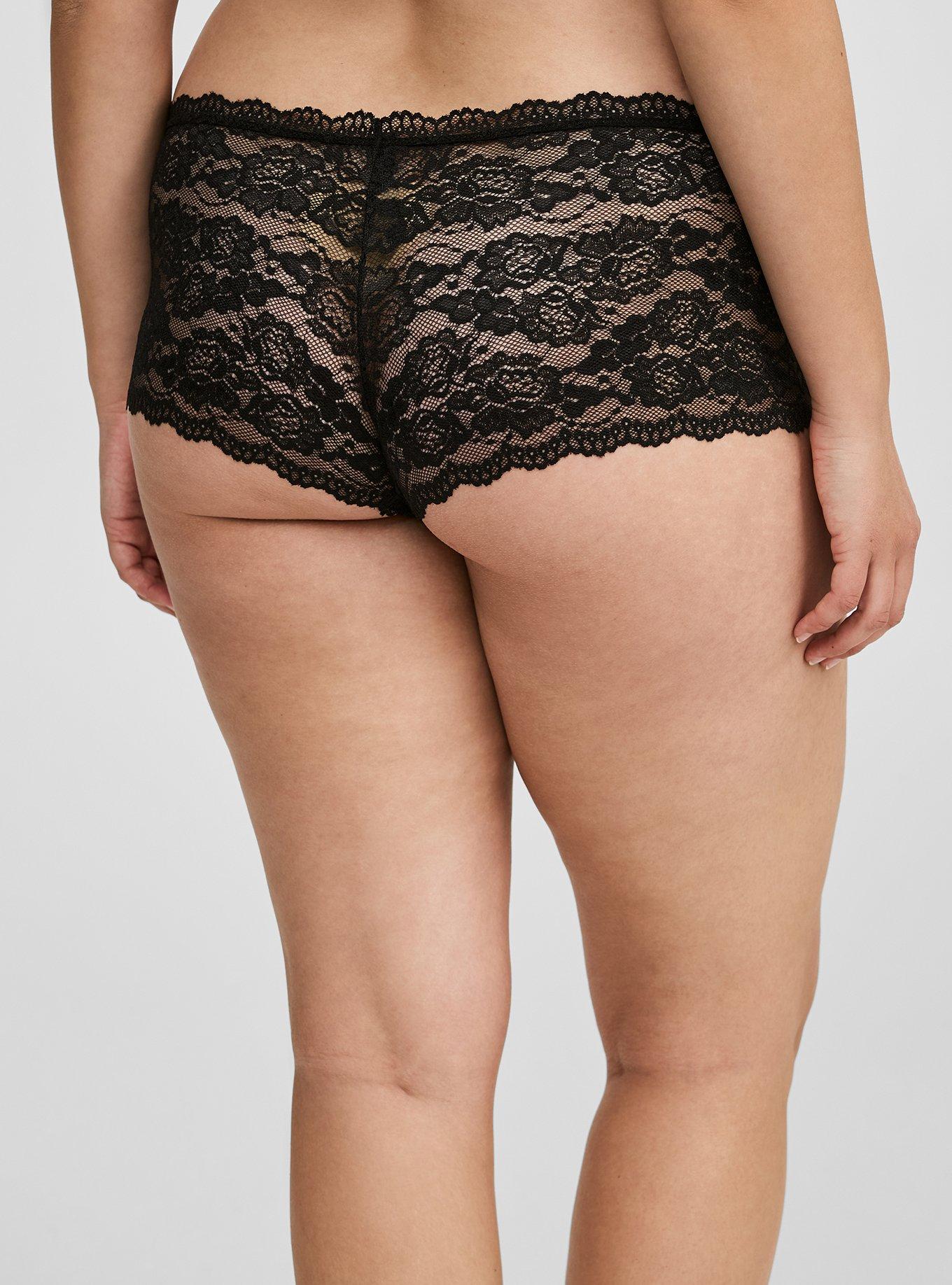 Plus Size Lace Cheeky Panty With Open Gusset Torrid