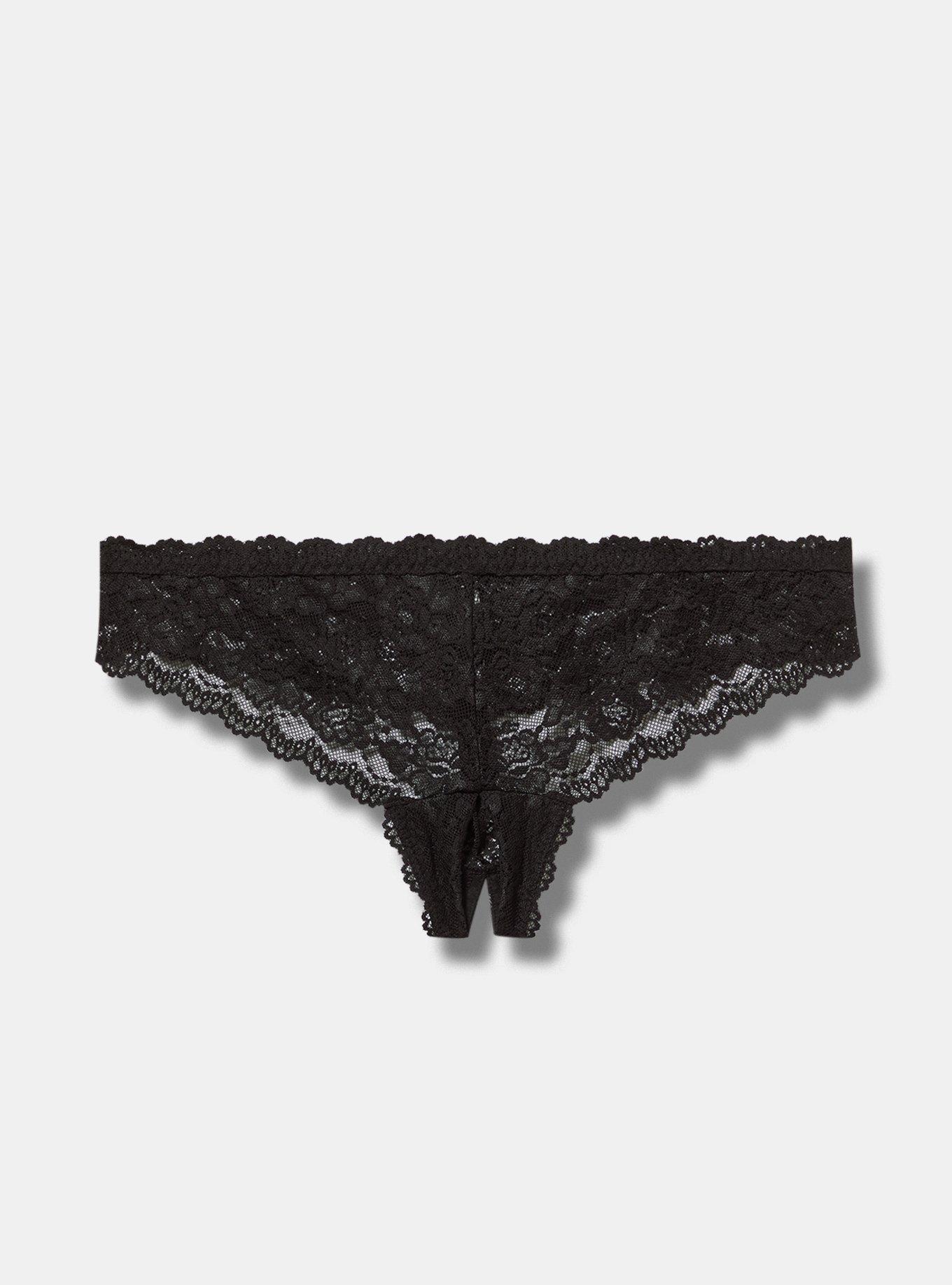 Plus Size Lace Thong Panty With Open Gusset Torrid