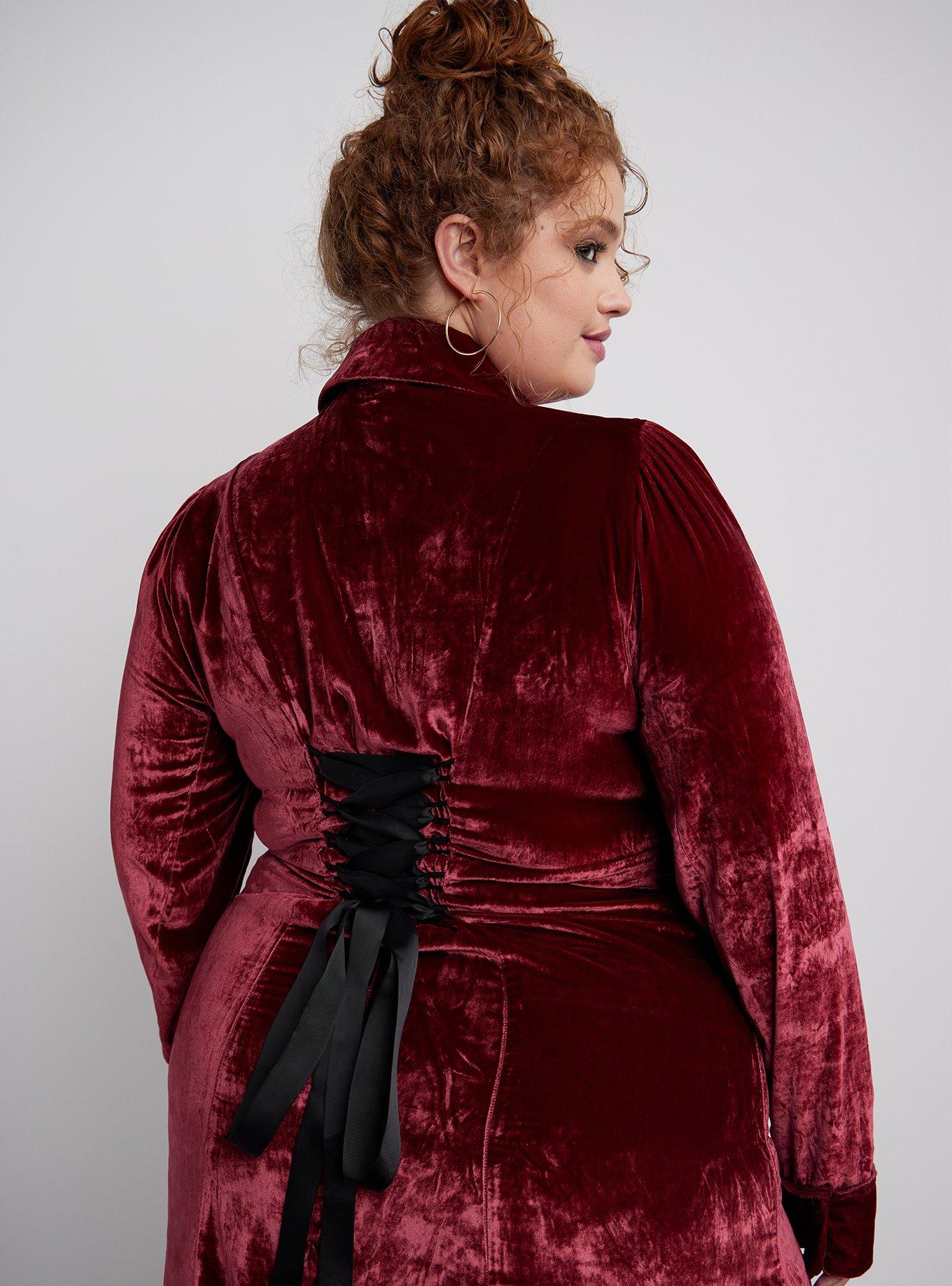 Plus Size Halloween Costume Velvet Pirate Dress Coat Torrid