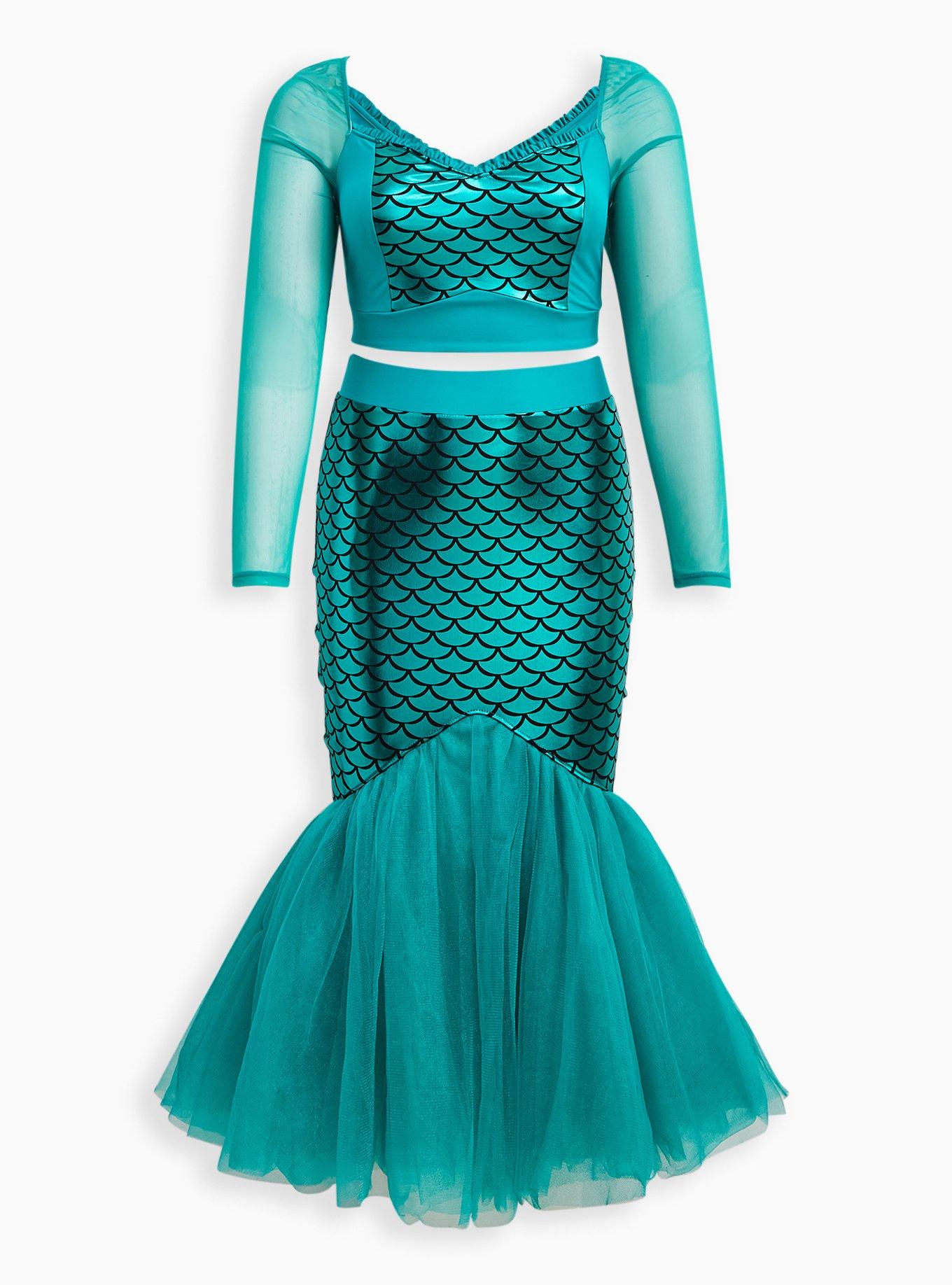 Plus Size Halloween Costume Mesh Two Piece Mermaid Dress Torrid