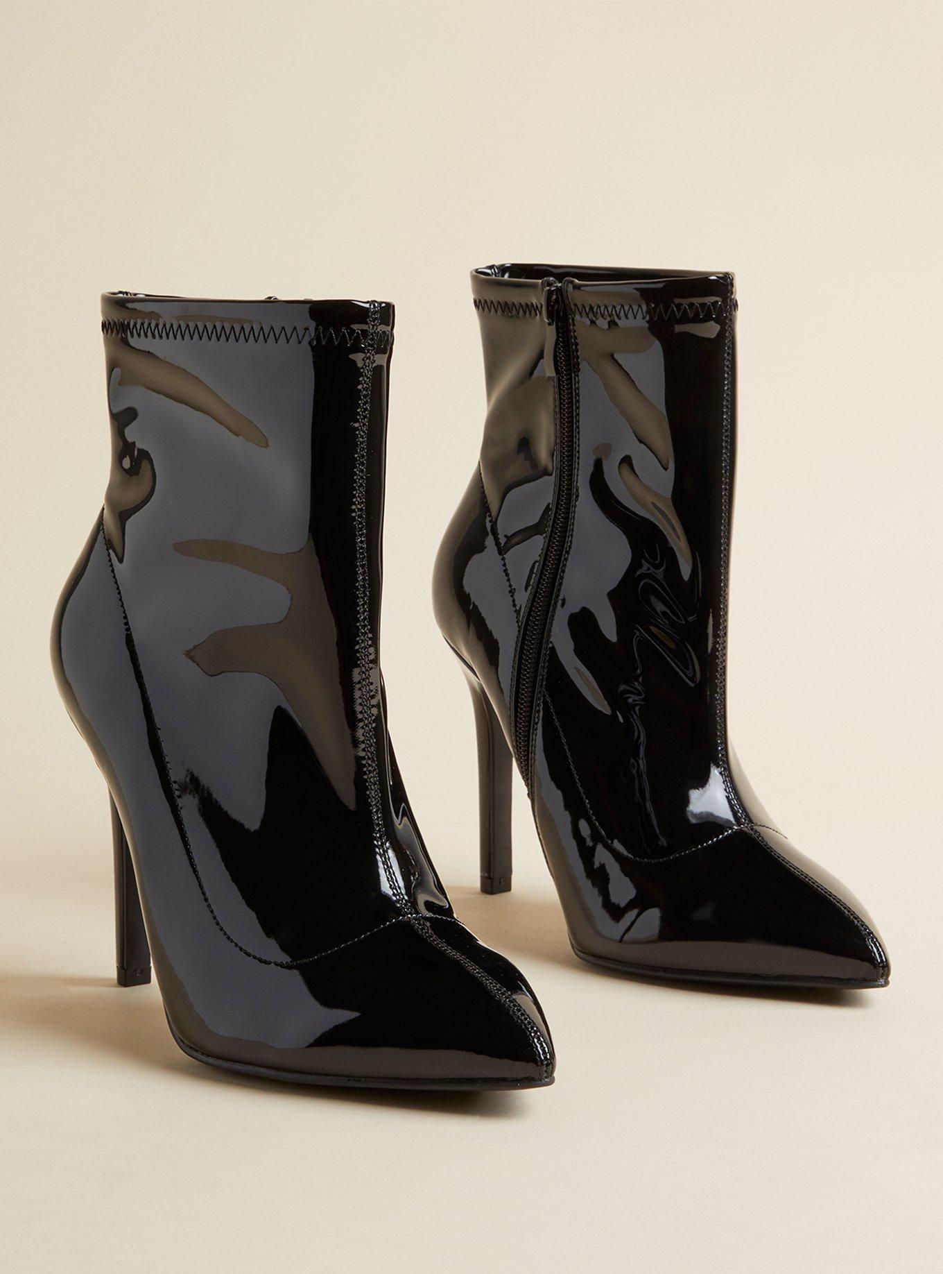 Plus Size Stretch Pointed Toe Heel Bootie (WW) Torrid