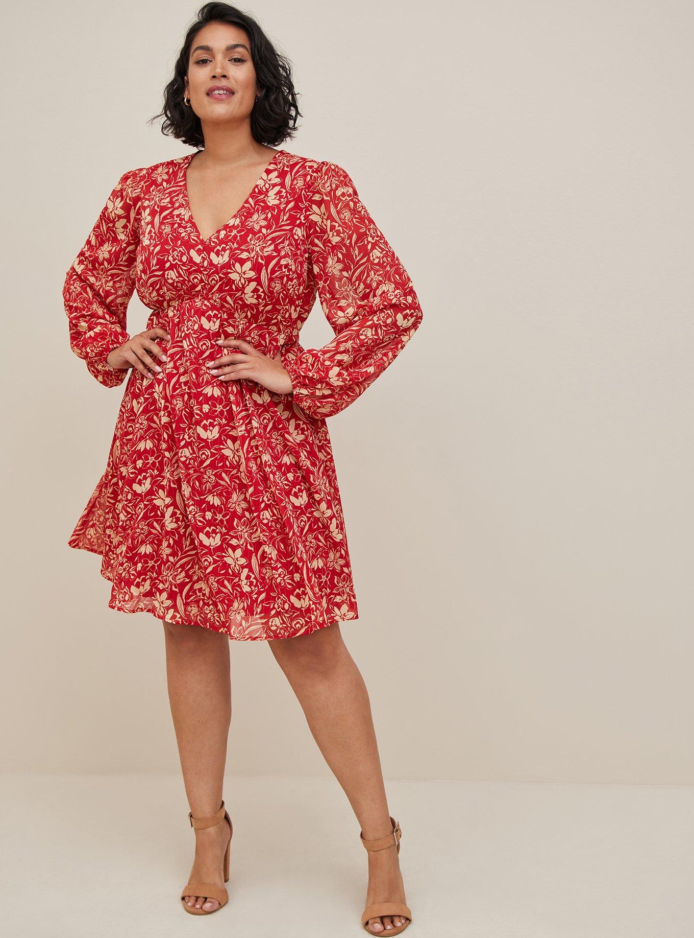 Plus Size Mini Chiffon Babydoll Dress Torrid