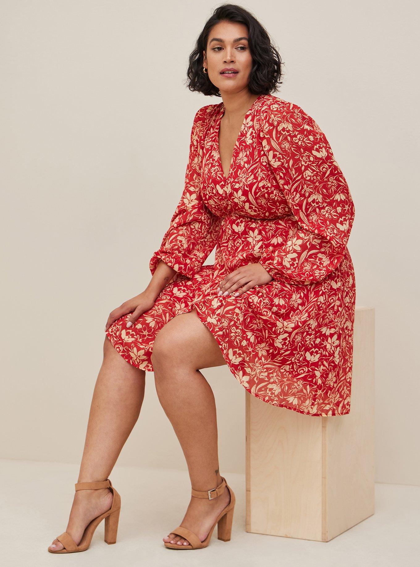 Plus Size Mini Chiffon Babydoll Dress Torrid