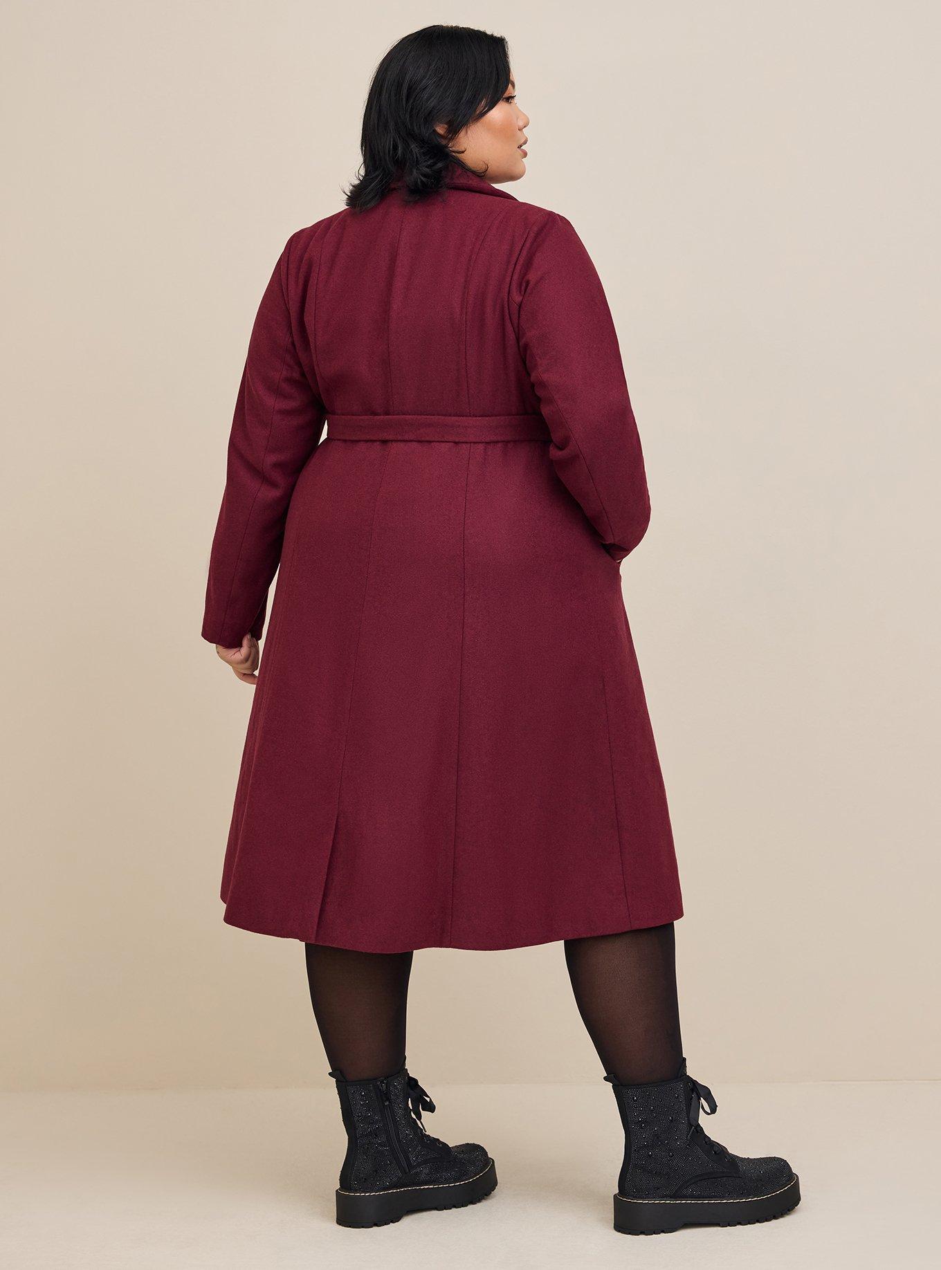Plus Size Wool Trench Coat Torrid