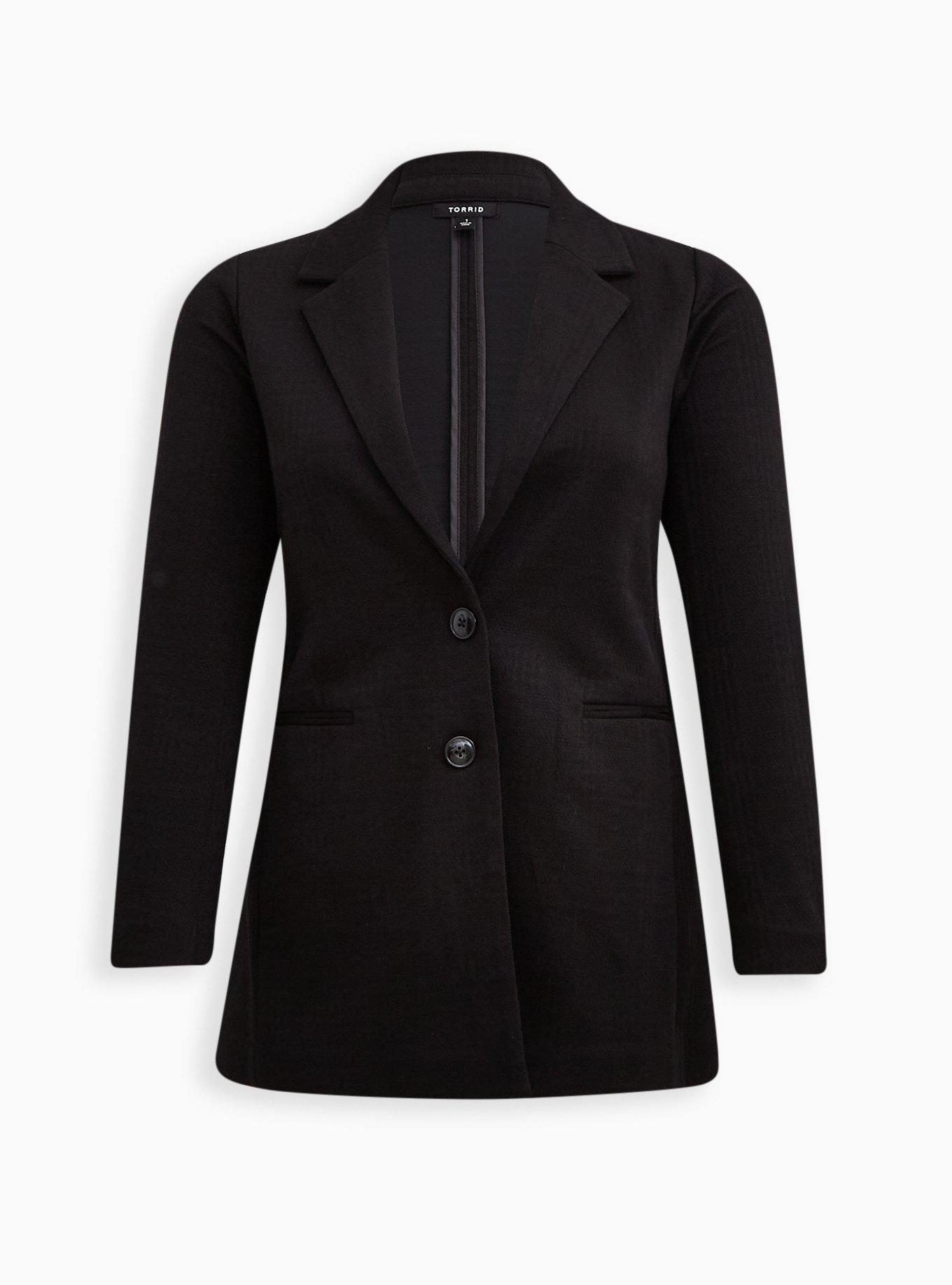 Plus Size Textured Knit Longline Blazer Torrid